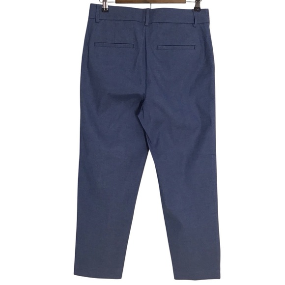 Loft The Perfect Straight Blue Cropped Pants Size 6 NEW - Picture 4 of 7